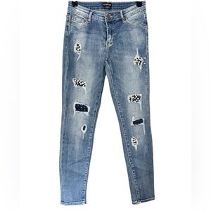 Bebe rhinestone & pearl bead jean (26)
